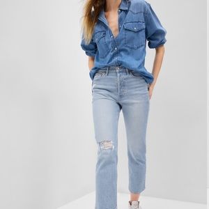 Gap straight high rise jeans